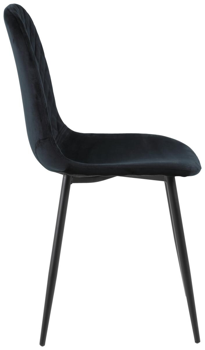 Stuhl Mira 2er Set schwarz Samtoptik B/H/T: ca. 44x89x53,5 cm
