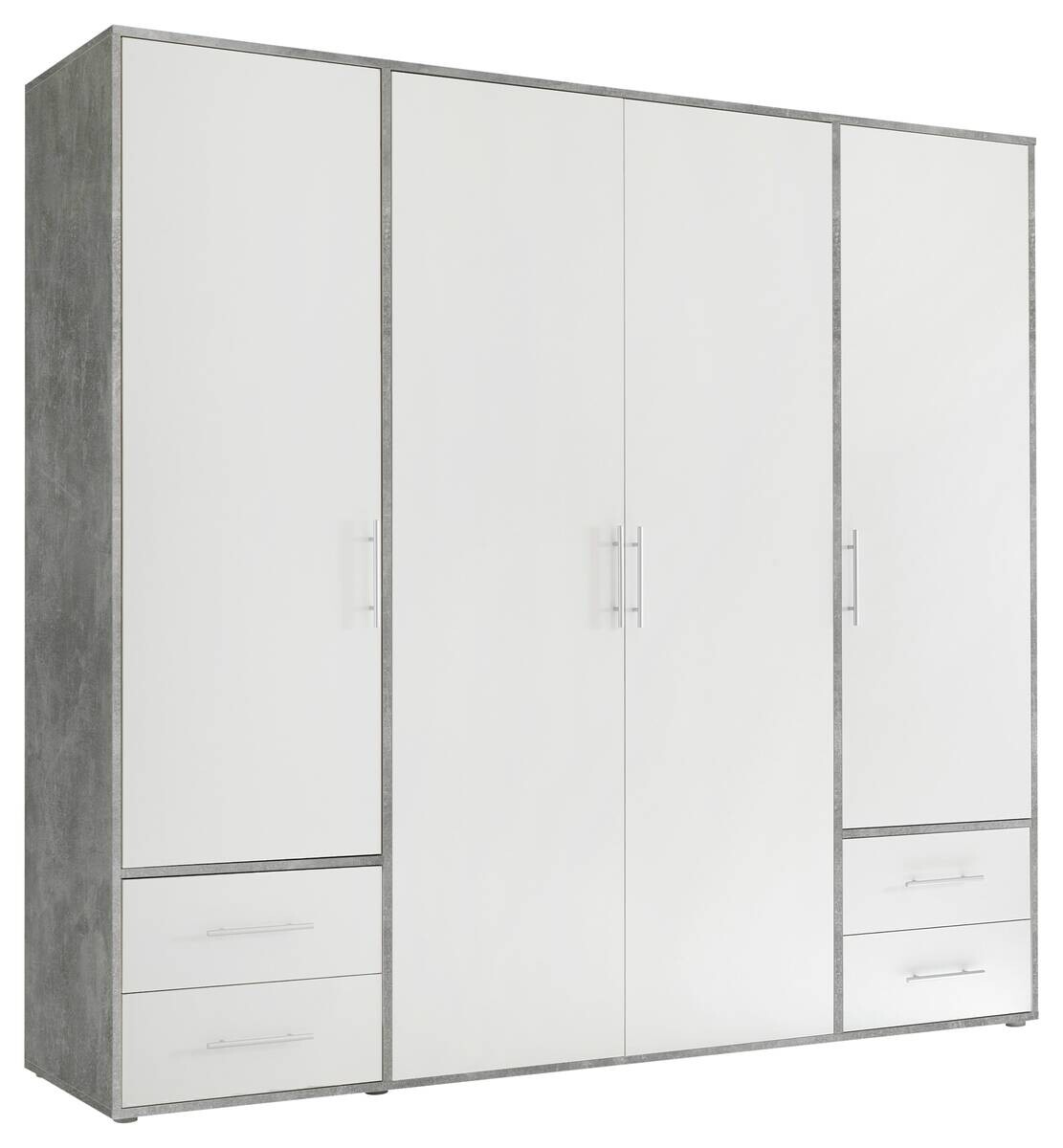 Kleiderschrank Valencia Beton Optik B/H/T: ca. 206x195x60 cm