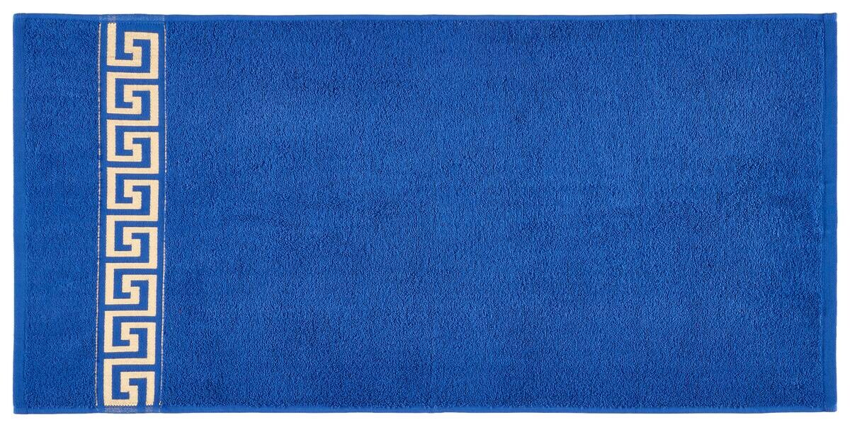 POCOline Handtuch Mäander blau 100% Baumwolle B/L: ca. 50x100 cm