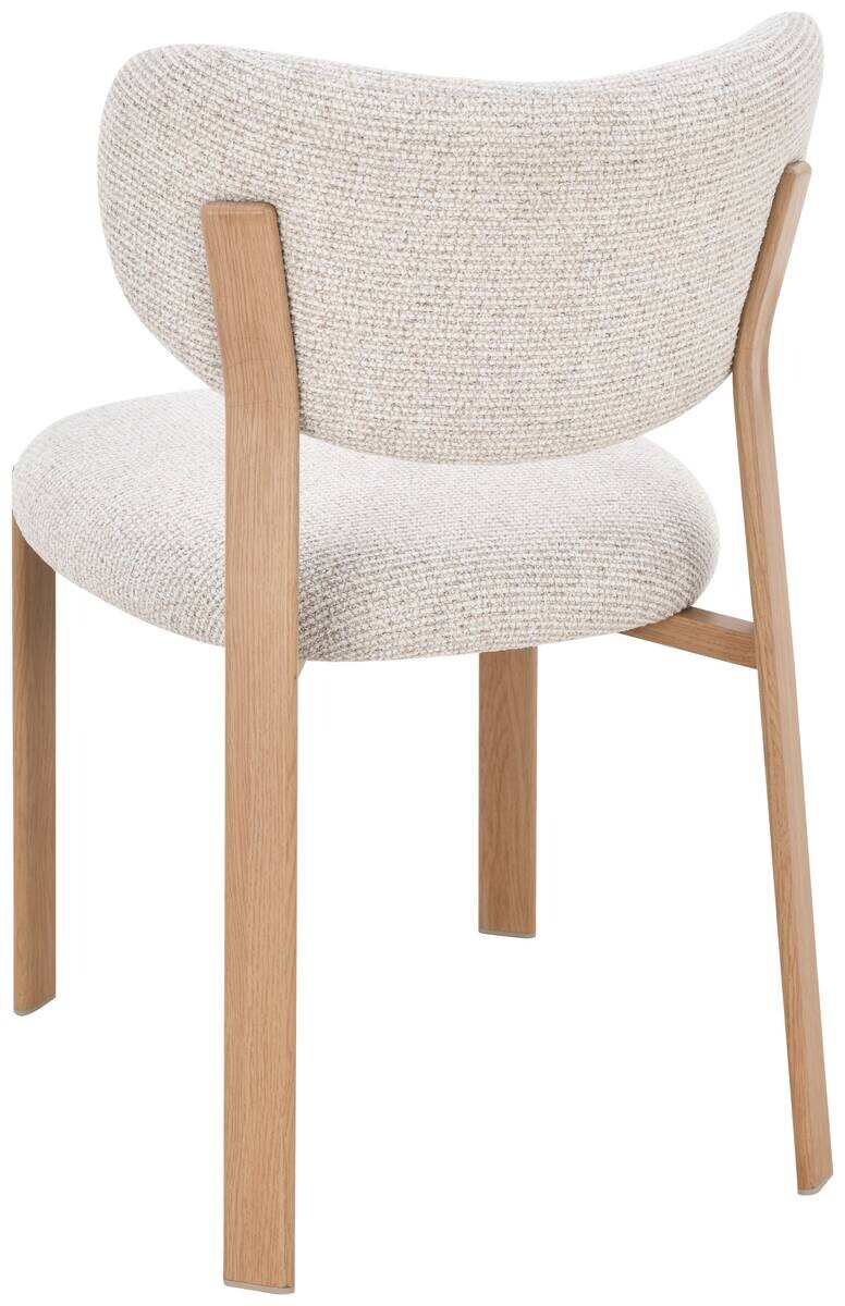 Stuhl Mila beige Webstoff B/H/T: ca. 50x81,5x60 cm