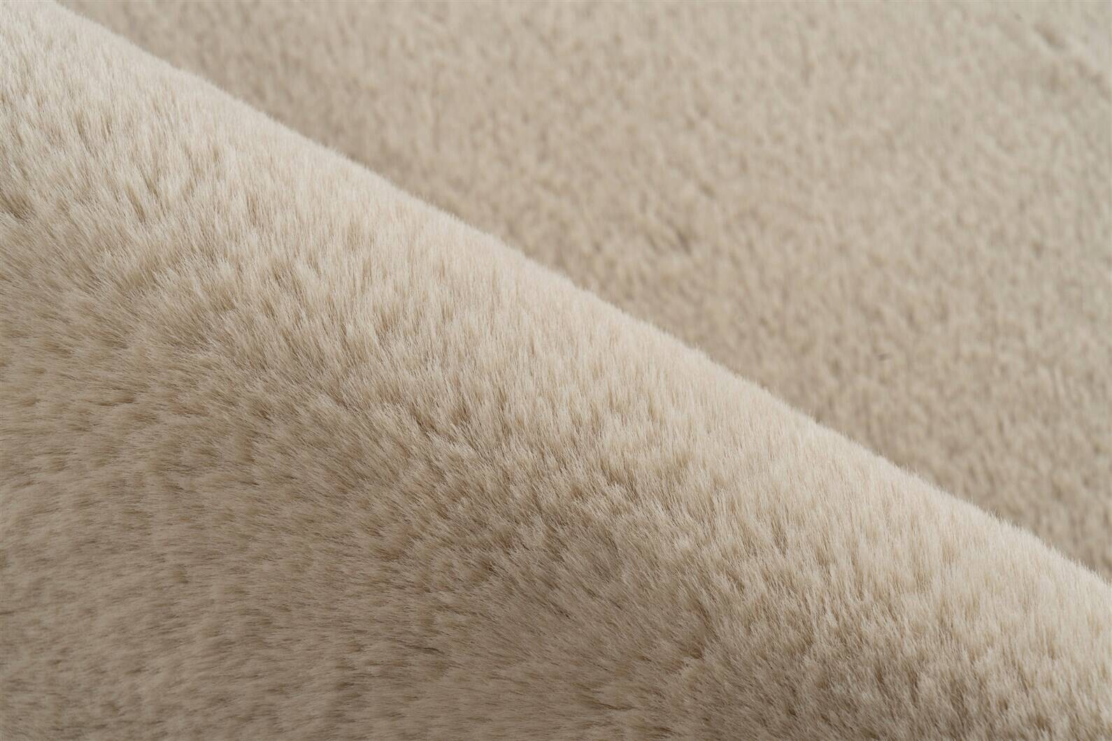 Kayoom Kurzflorteppich Badematte Rabbit Light 425 beige B/H/L: ca. 50x2,4x90 cm