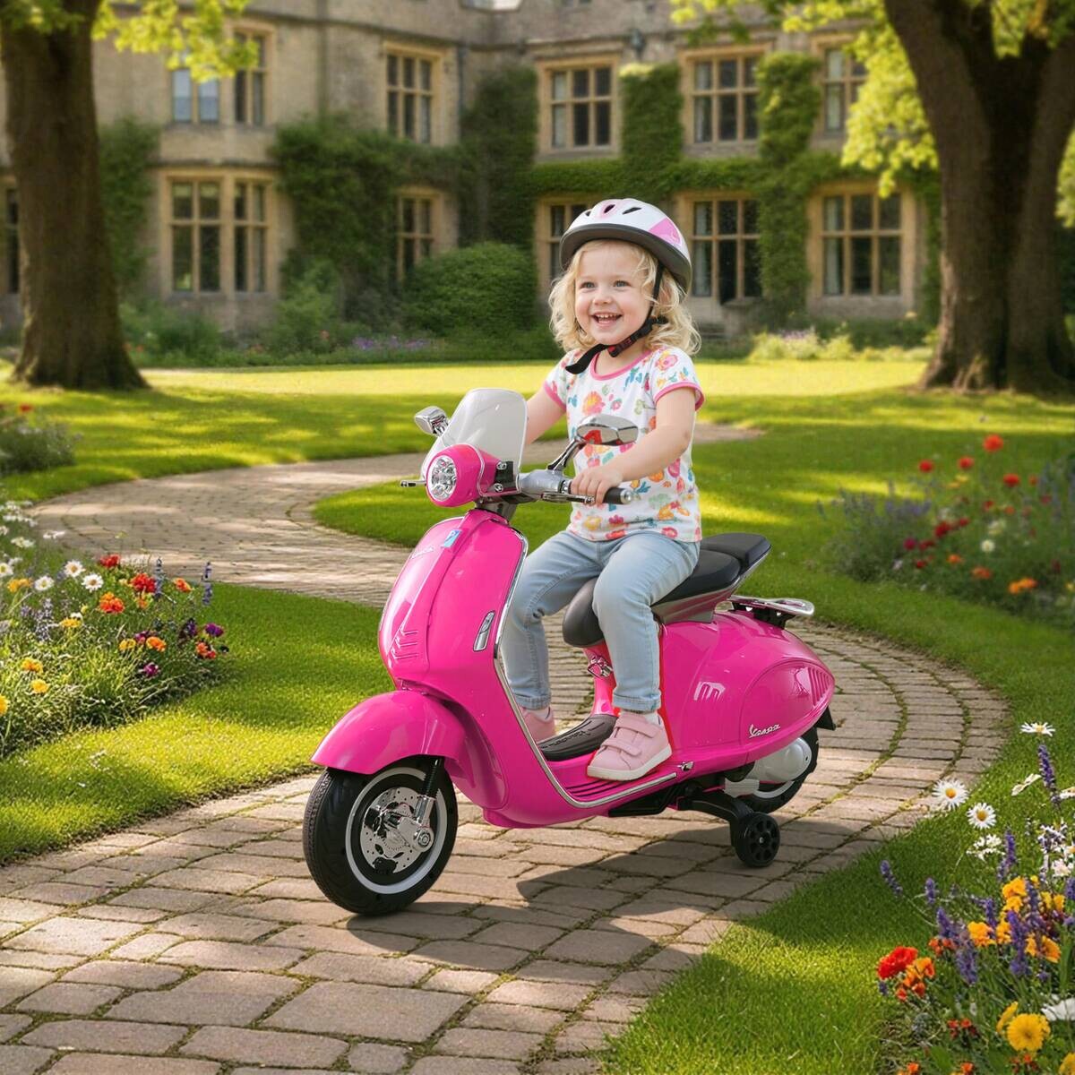 HOMCOM Elektrofahrzeug rosa B/H/L: ca. 49x75x108 cm