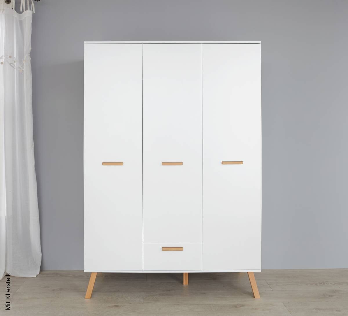 Kleiderschrank Mats weiß B/H/T: ca. 130x190x60 cm
