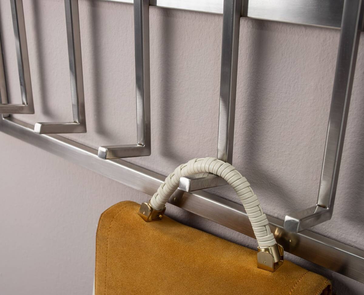 Garderobe silber B/H/T: ca. 60x100x7,5 cm