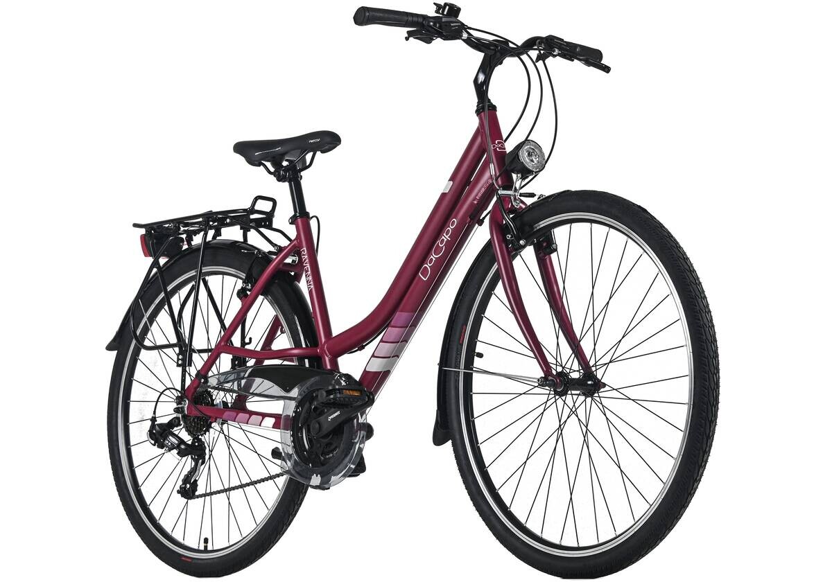 DaCapo Trekking-Bike Ravenna 50 28 Zoll Rahmenhöhe 48 cm 21 Gänge rot rot ca. 28 Zoll
