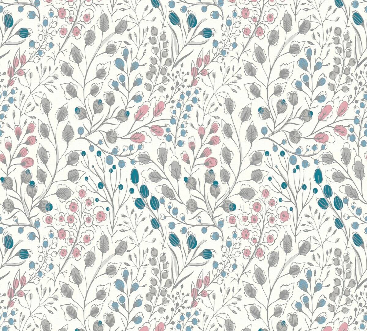 A.S.Creation Vliestapete Attractive 2 Floral weiß B/L: ca. 53x1005 cm