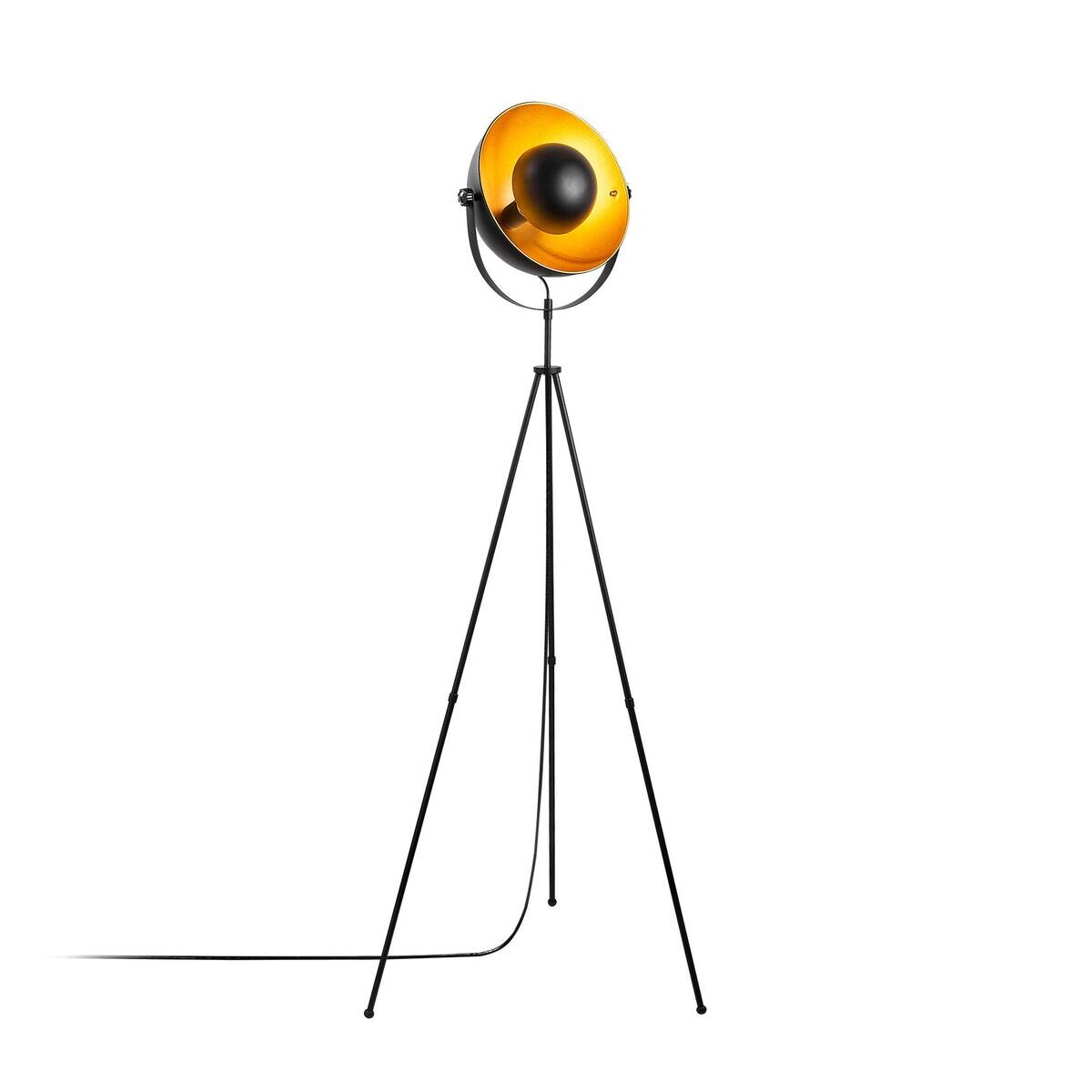 Opviq Stehleuchte gold schwarz B/H/T/L: ca. 45x160x45x62 cm E27 1 Brennstellen