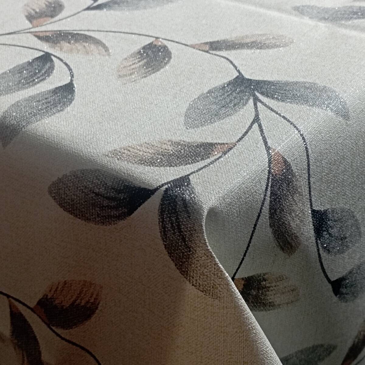 Milano Abwaschbarer Tischbelag Glitzer beige 100% Polyvinylchlorid B: ca. 140 cm