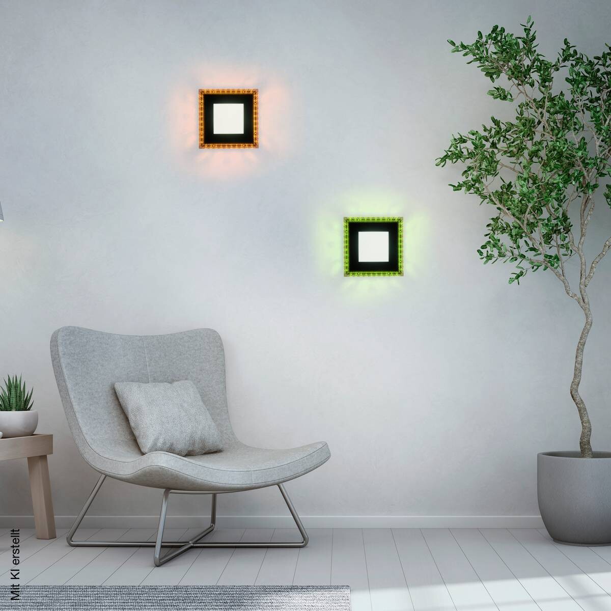 Just Light LED-Deckenleuchte 14510-18 schwarz Kunststoff B/H/L: ca. 20x5x20 cm