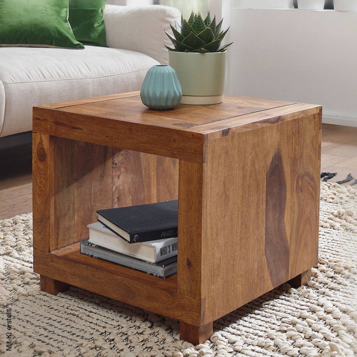 Couchtisch natur B/H/T: ca. 50x45x50 cm