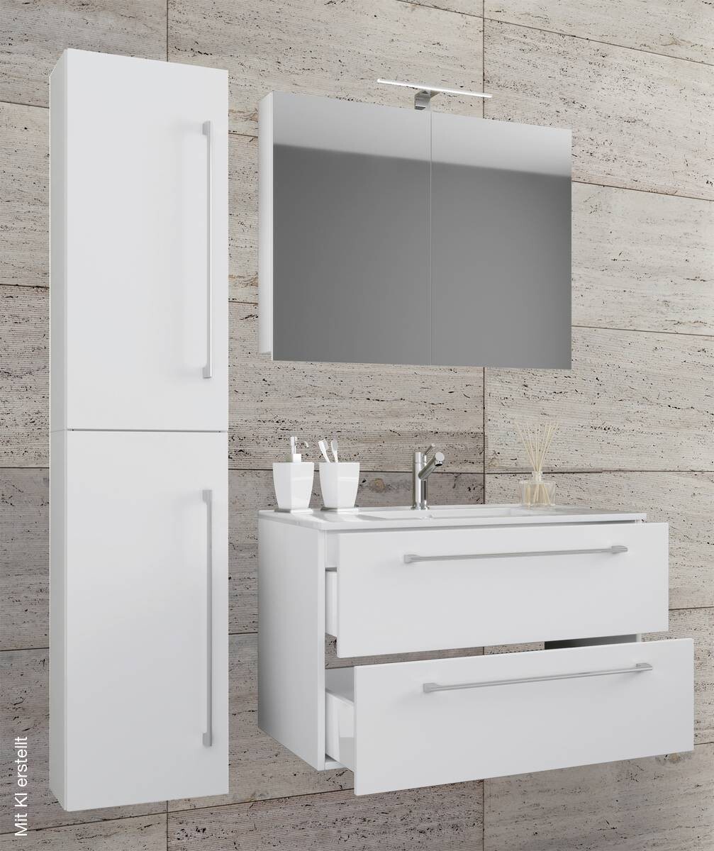 Waschplatz 4tlg-Badinos weiß B/H/T: ca. 61x52x46 cm