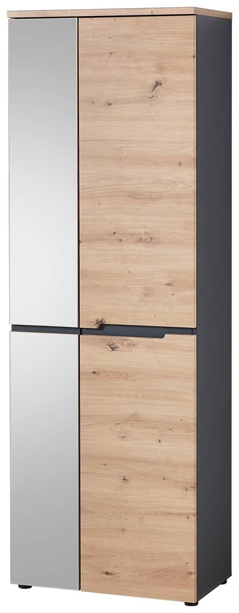 Garderobenschrank Memphis Eiche Artisan Nachbildung Graphit B/H/T: ca. 65x197x38 cm