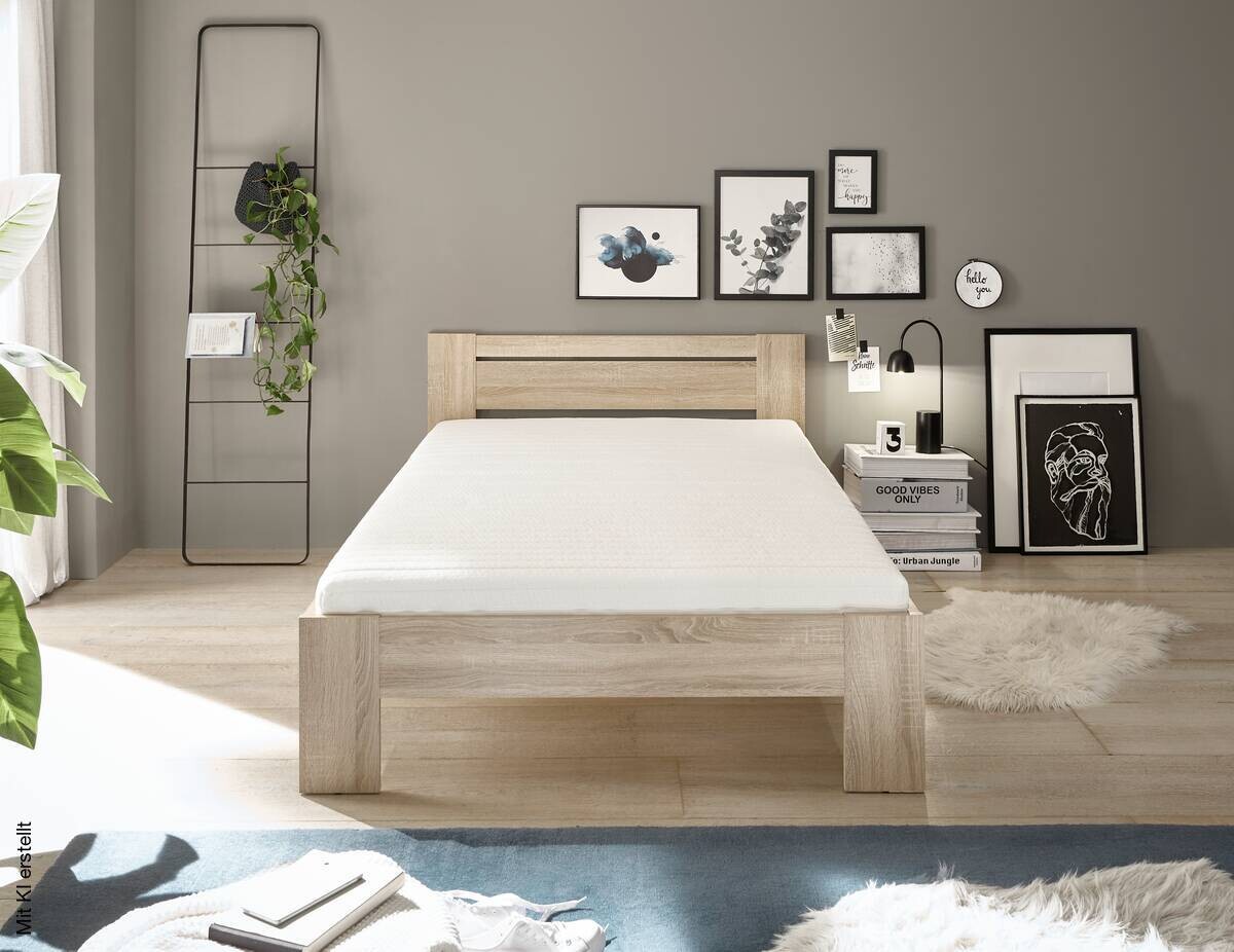 Futonbett Cannes Eiche Sonoma Nachbildung Liegefläche B/L: ca. 120x200 cm