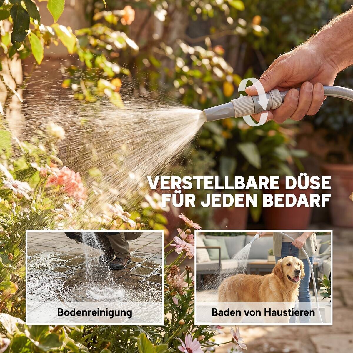 Outsunny Schlauchtrommel grau B/H/T/L: ca. 22x35x22x52 cm