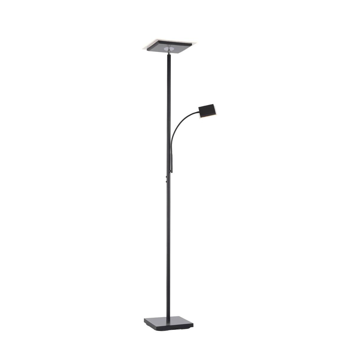 Just Light Stehlampe HANS 11710-18 schwarz Eisen Kunststoff B/H/T: ca. 25x190x25 cm 2 Brennstellen