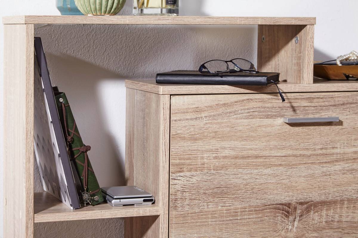 Schuhkipper Eiche Sonoma Nachbildung B/H/T: ca. 24x93x85 cm