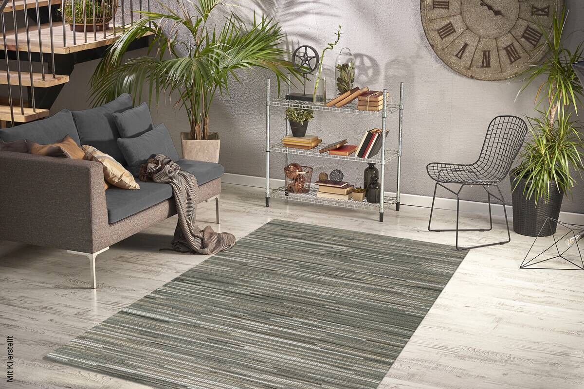 Arte Espina Kurzflorteppich Wild 8023 hellgrau B/L: ca. 170x240 cm