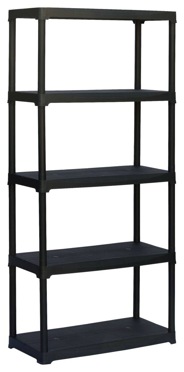 ArtPlast Kunststoffregal schwarz Kunststoff B/H/T: ca. 80x175,5x40 cm