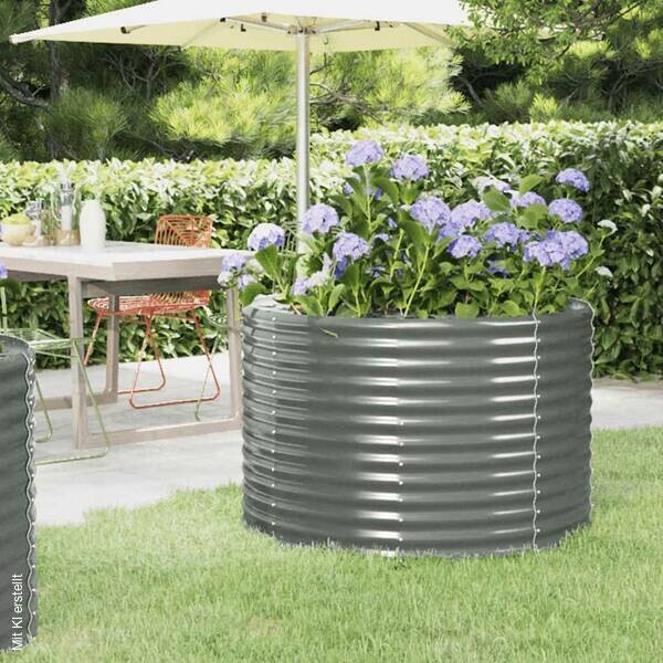 Hochbeet grau Stahl B/H/L: ca. 100x68x100 cm