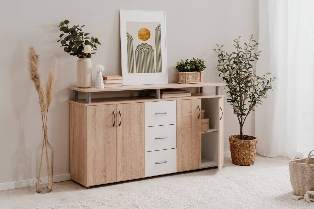 Megakommode Nevada Eiche Sonoma Nachbildung B/H/T: ca. 155x84x35 cm