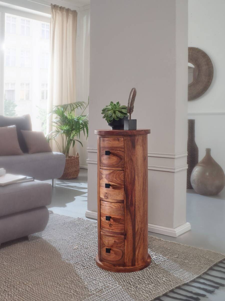 Sideboard natur schwarz B/H/T: ca. 35x85x35 cm