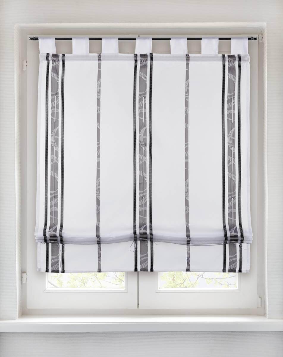 POCOline Bändchenrollo Klara grau B/L: ca. 80x140 cm