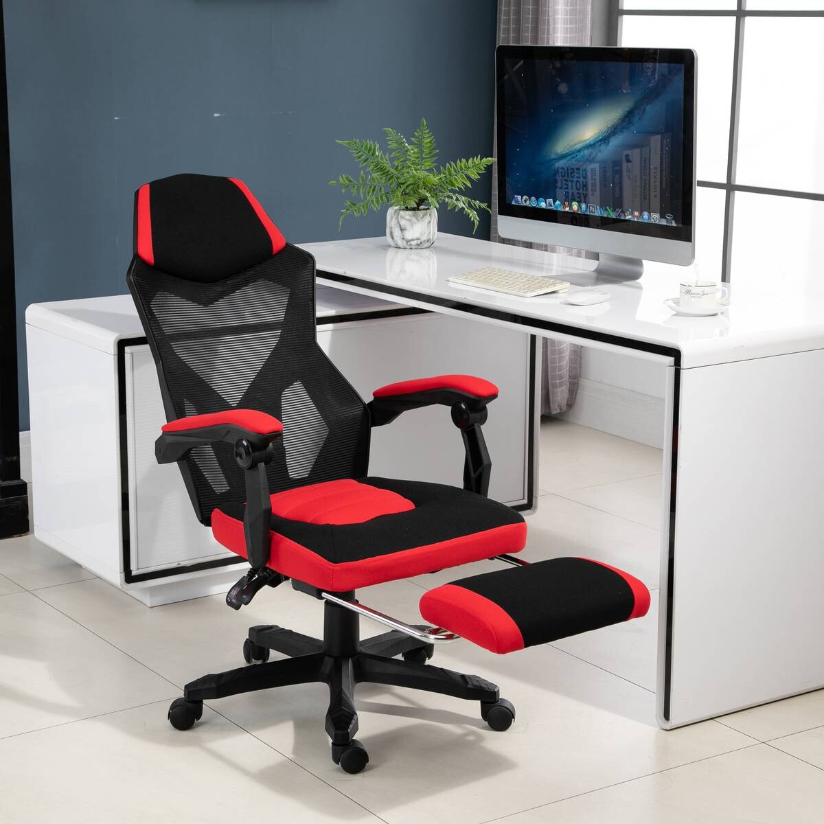Drehstuhl 921-233 schwarz rot