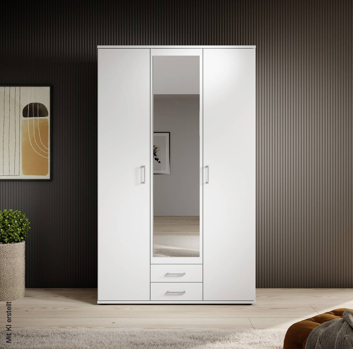 Kleiderschrank Karl weiß B/H/T: ca. 120x195x55 cm