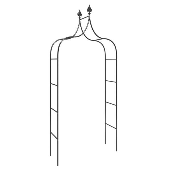 Gartenbogen 2er-Set schwarz H/T/L/D: ca. 260x38x260x38 cm