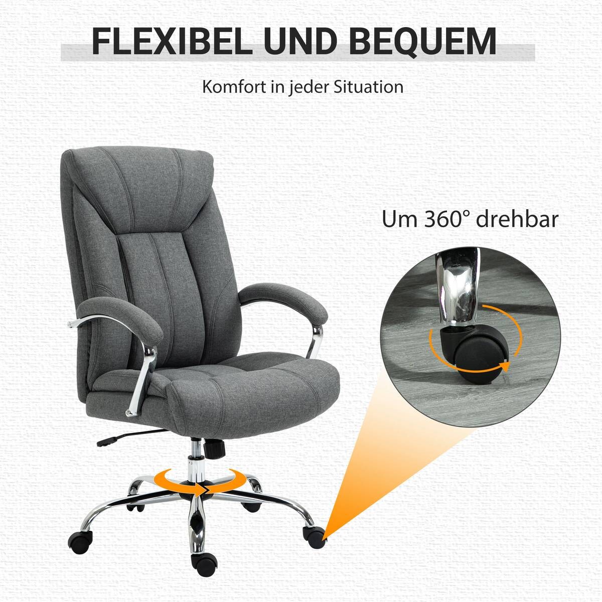 Drehstuhl 921-472V80GY grau