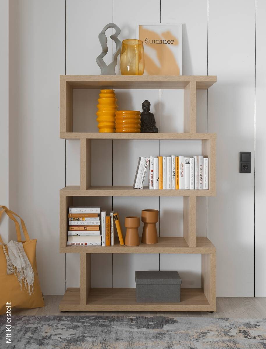Standregal Style Eiche Sonoma Nachbildung B/H/T: ca. 100x152x38 cm