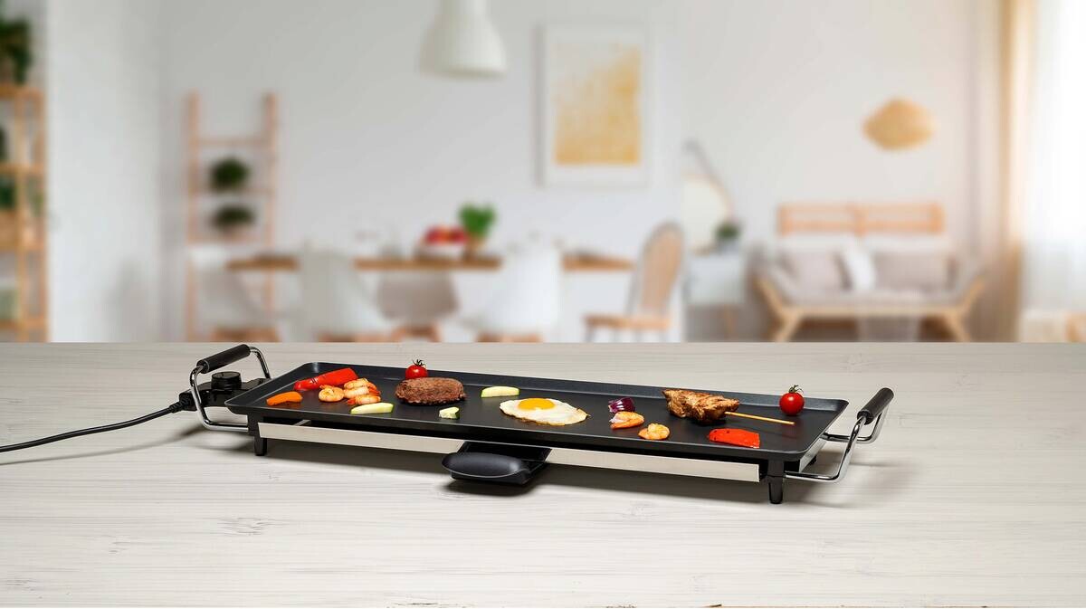 alpina Elektro-Tischgrill schwarz Metall B/L: ca. 70x23 cm