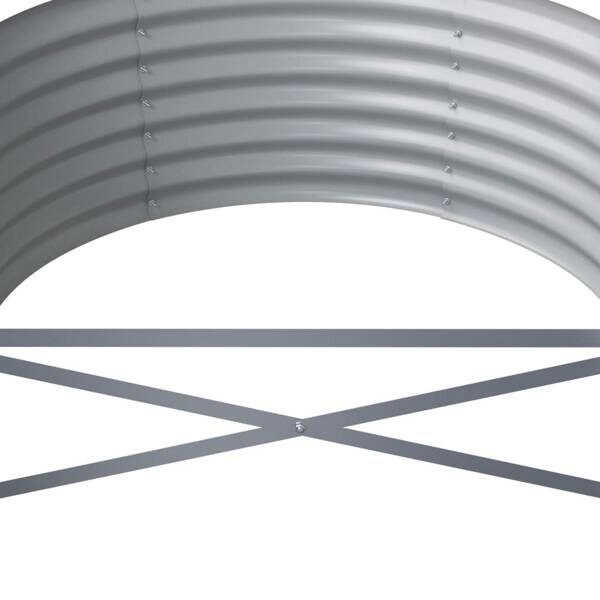Hochbeet grau Stahl B/H/L: ca. 440x36x440 cm
