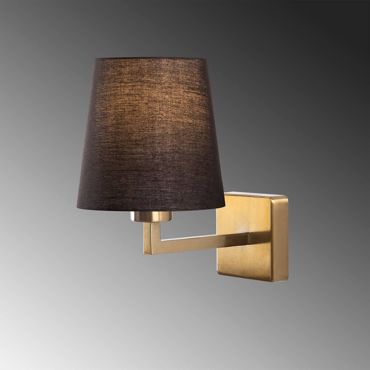 Opviq Wandleuchte schwarz gold Metall B/H/L: ca. 24x30x18 cm E27 1 Brennstellen