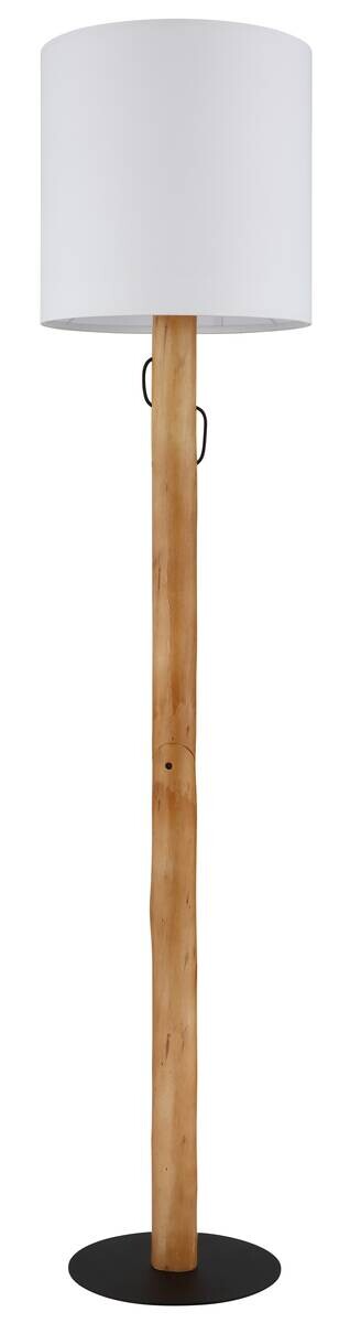 Stehlampe Cremium weiß natur Holz H/D: ca. 139x30 cm E14 1 Brennstellen