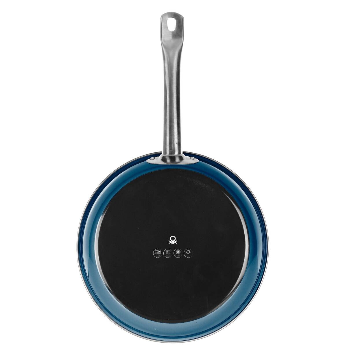 BENETTON Pfannenset RAINBOW blau Stahl 2 tlg.