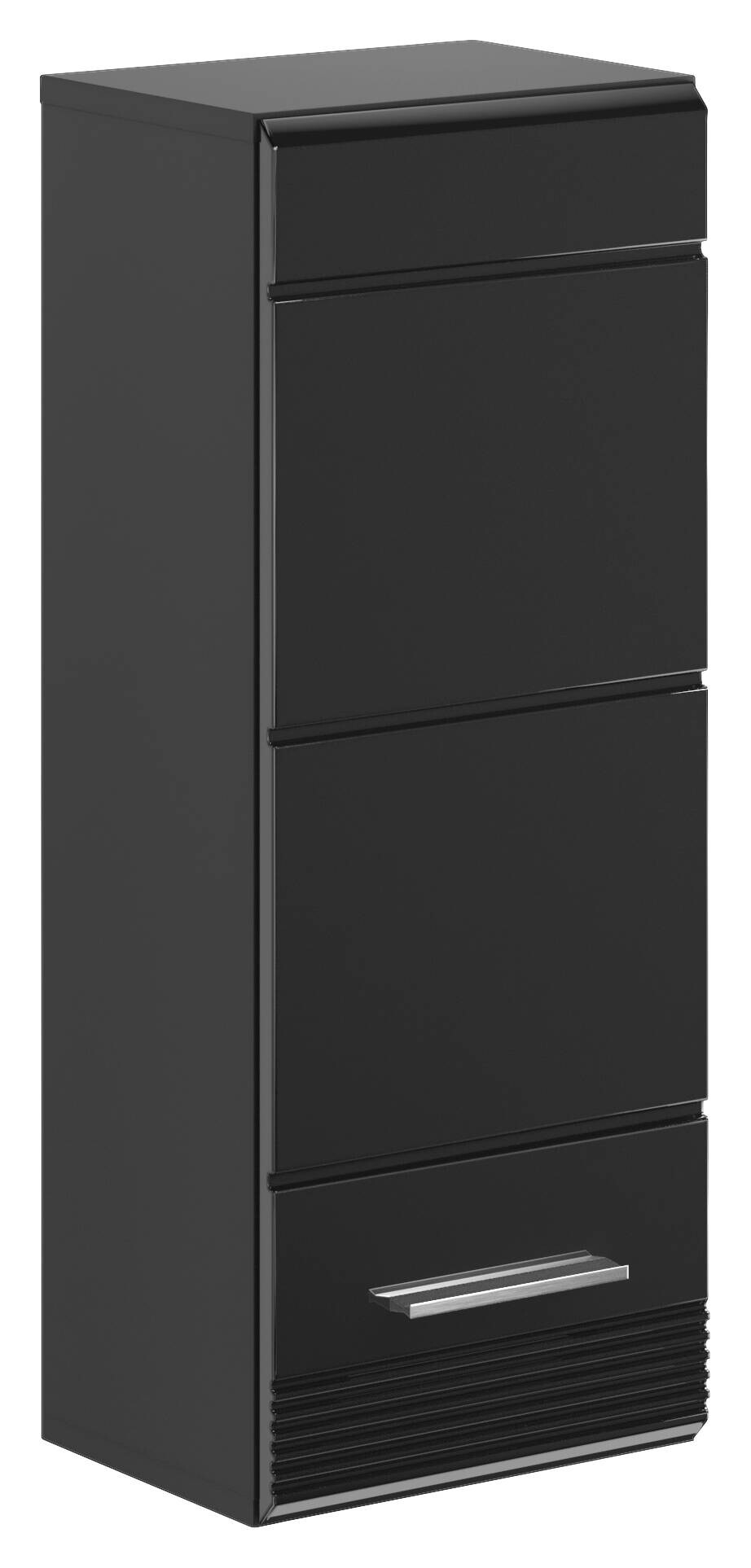 Badhängeschrank LINUS schwarz schwarz Hochglanz B/H/T: ca. 30x77x23 cm