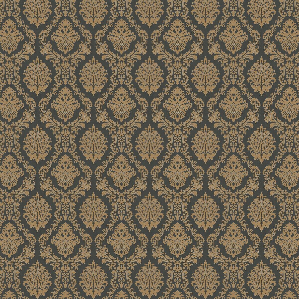 Erismann Vliestapete Ornament schwarz gold B/L: ca. 53x1005 cm