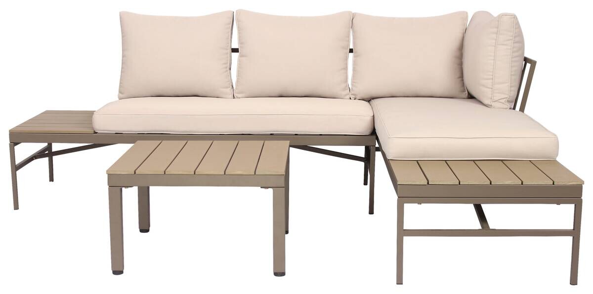 Gartensitzgruppe Nina natur Polyester