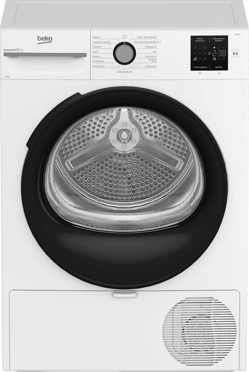 Beko Wärmepumpentrockner BM3T38220X weiß B/H/T: ca. 59,6x84,6x55 cm ca. 8 kg
