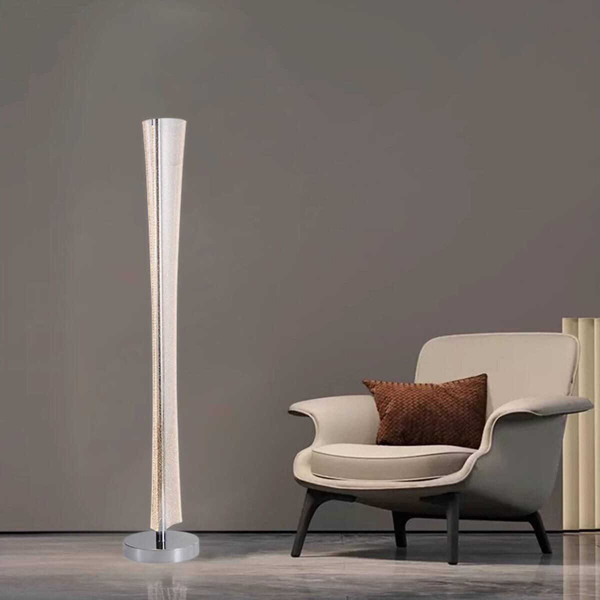 POCOline Stehlampe Darcy Metall Acryl B/H/L: ca. 18x126x18 cm