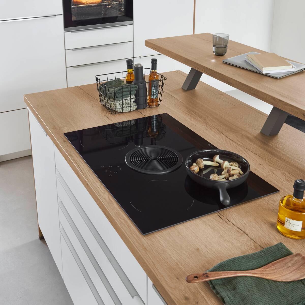 nobilia Inselküche Easytouch Alpinweiß Lacklaminat B/L: ca. 304x190 cm