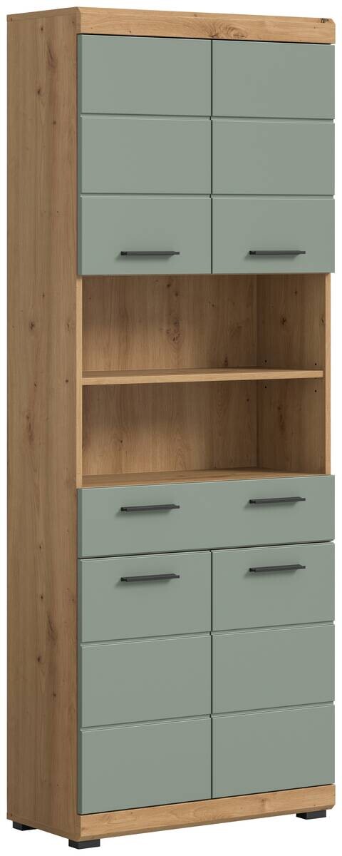 Badhochschrank Scout Eiche Artisan Nachbildung salbei Nachbildung B/H/T: ca. 74x191x31 cm