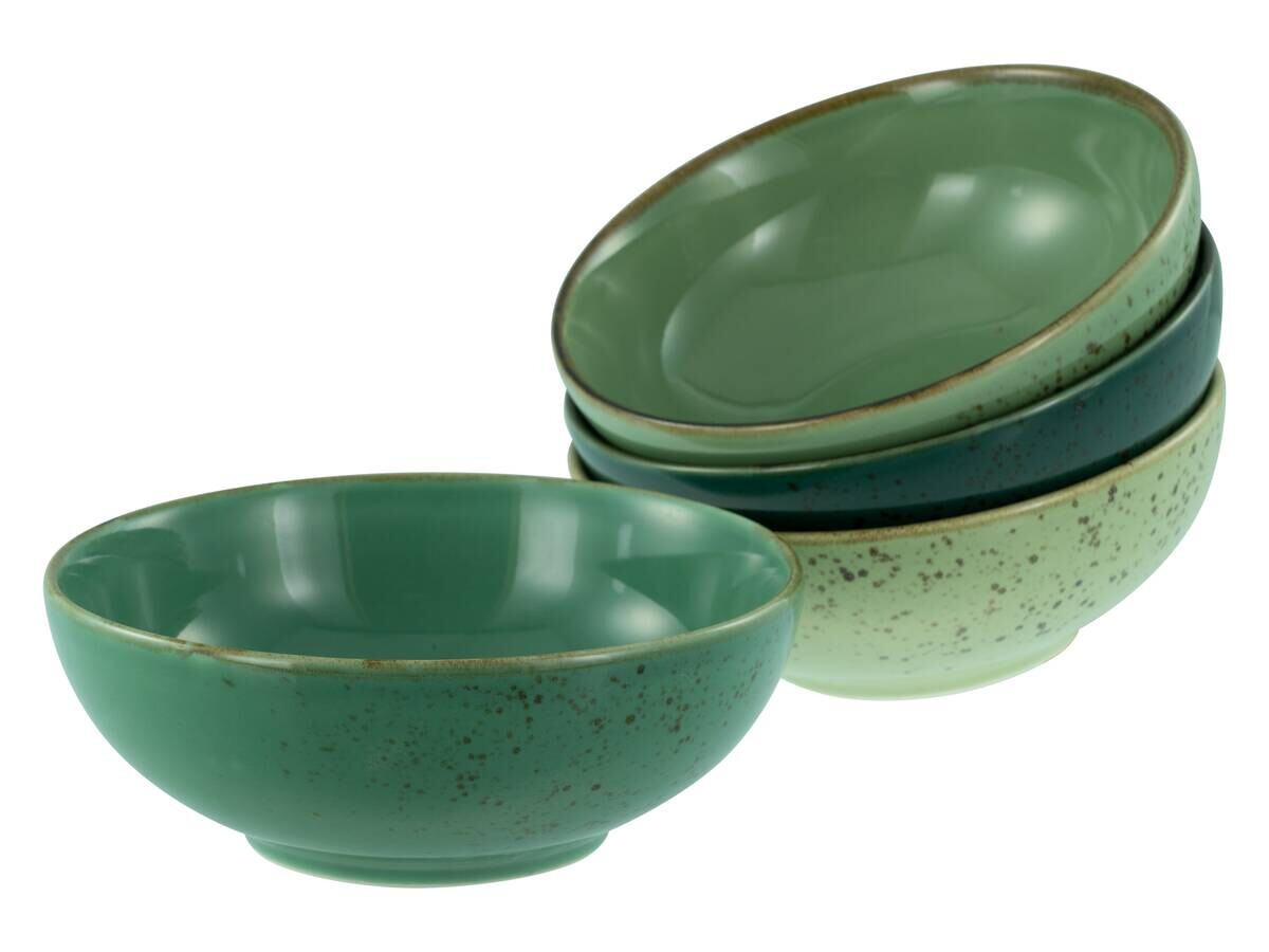CreaTable Schüssel-Set Nature Collection Green Life grün Steinzeug