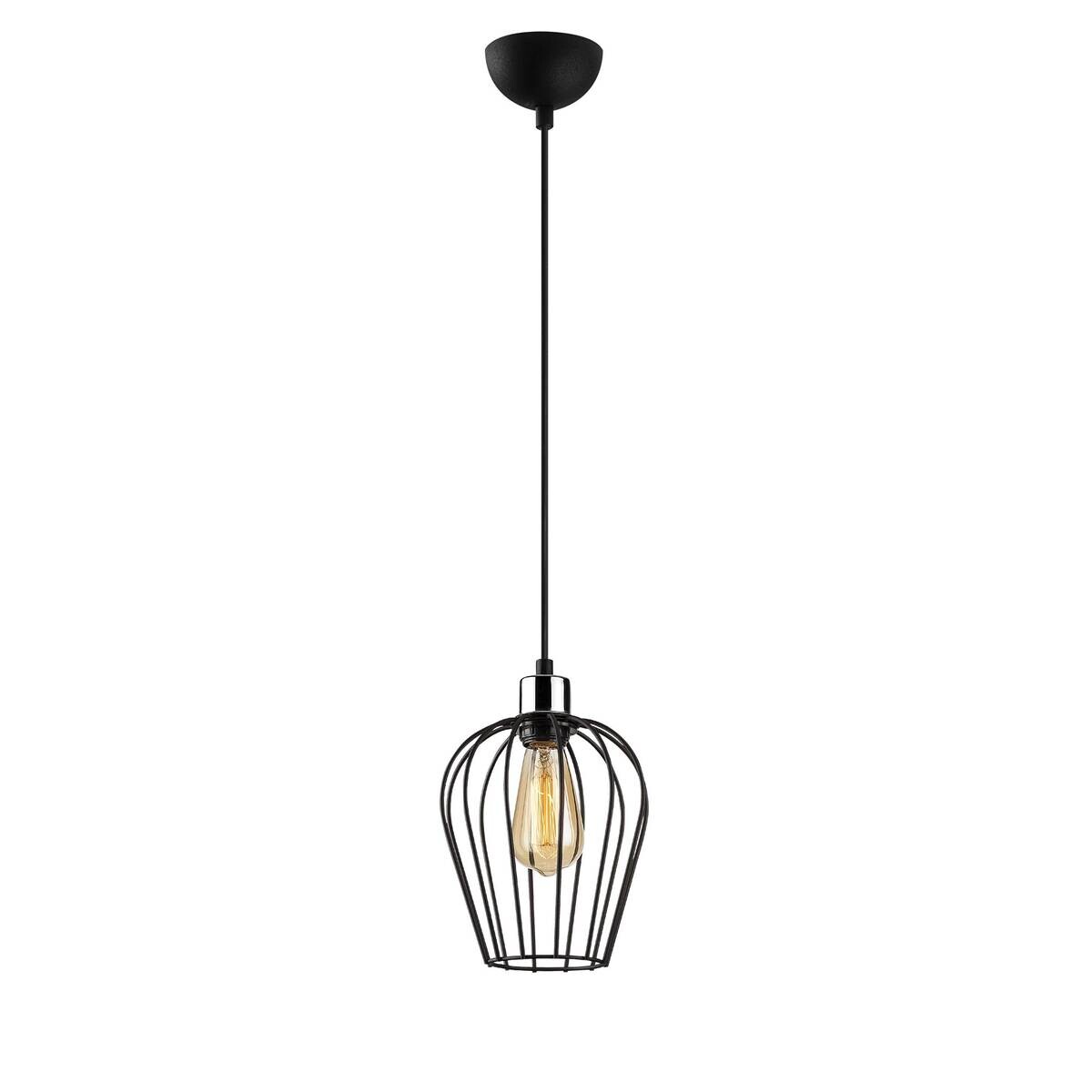 Opviq Pendelleuchte Tel schwarz Eisen B/H/T/L/D: ca. 20x116x20x20x20 cm E27 1 Brennstellen