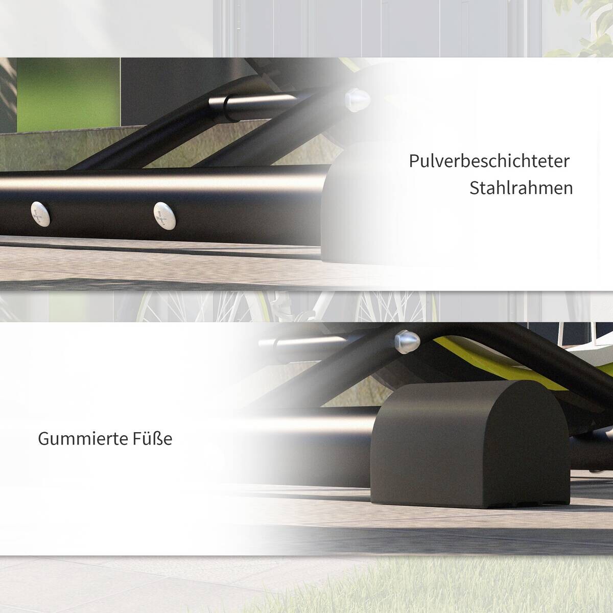 SPORTNOW Fahrradständer schwarz schwarz B/H/L: ca. 44x118x45 cm