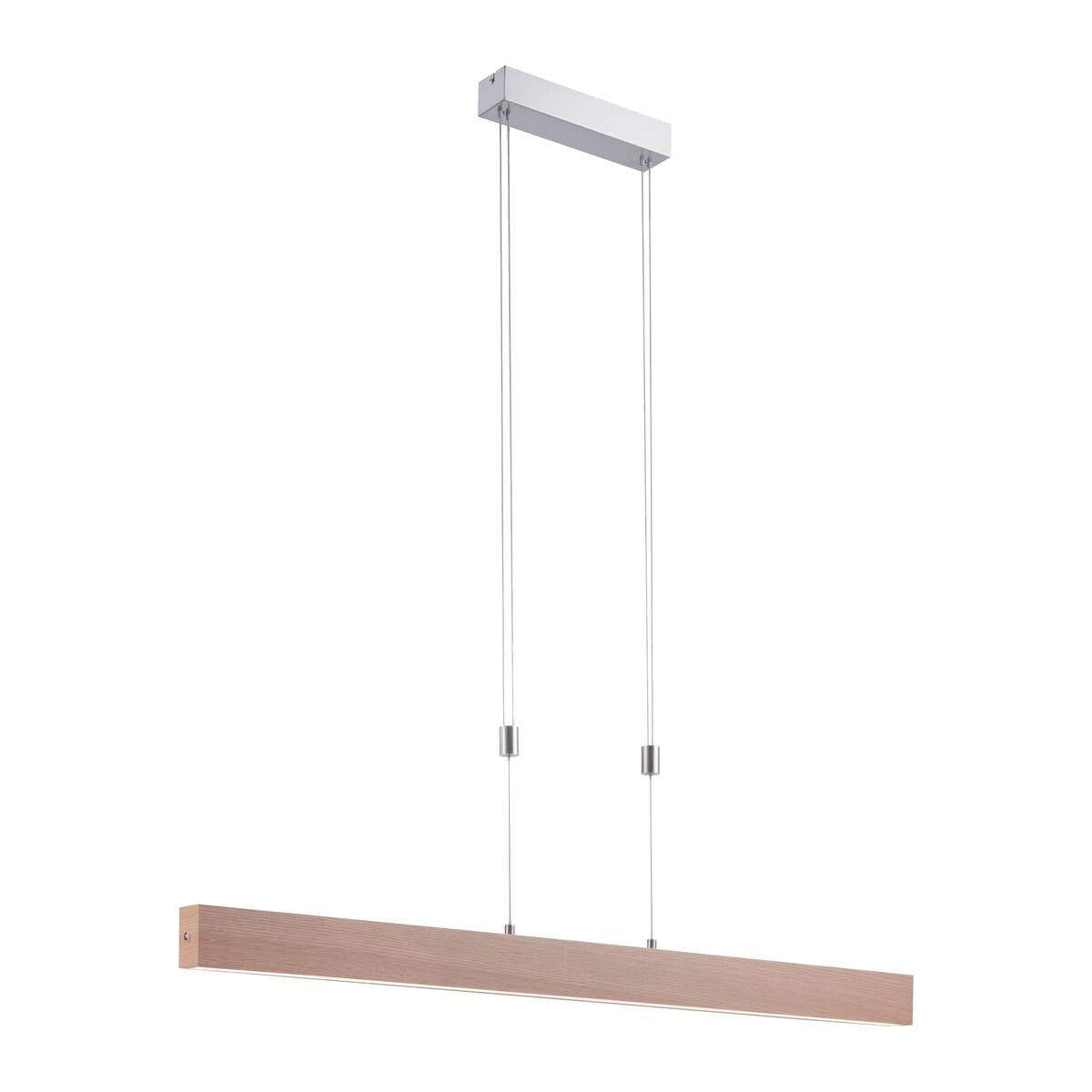 Just Light LED-Pendelleuchte AMANDA 11420-78 natur Aluminium B/H/T: ca. 110x160x5 cm 1 Brennstellen