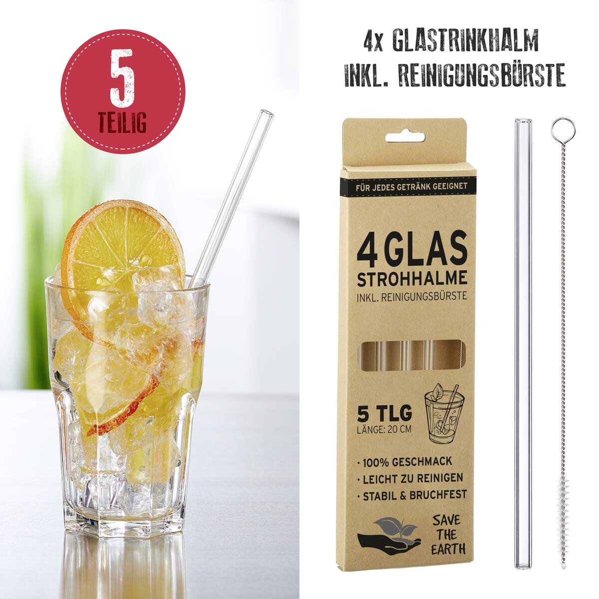 Glastrinkhalm