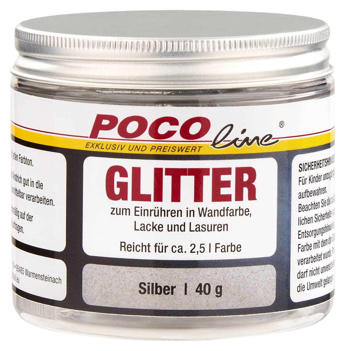 SiliGlit Glitter silber ca. 0,04 l