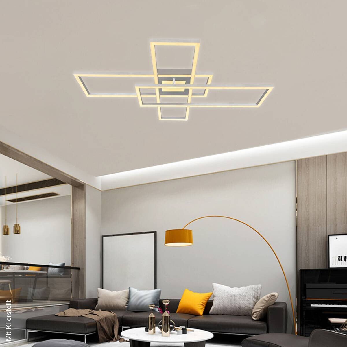 POCOline LED-Deckenleuchte Yara schwarz Kunststoff Metall B/H/L: ca. 69,4x11,5x99,2 cm